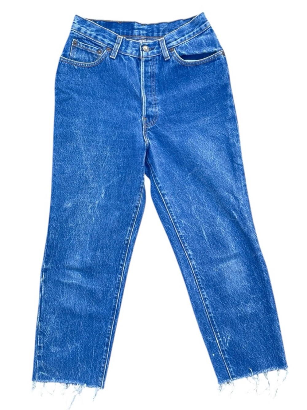Vintage 90’s Levi’s
17501 Dark Wash, Raw Hem